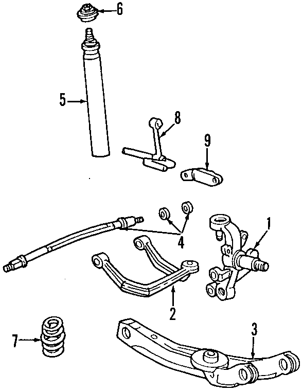 Mercury Sable Shock Absorber. Sable, Taurus. STATION WAGON. Rear