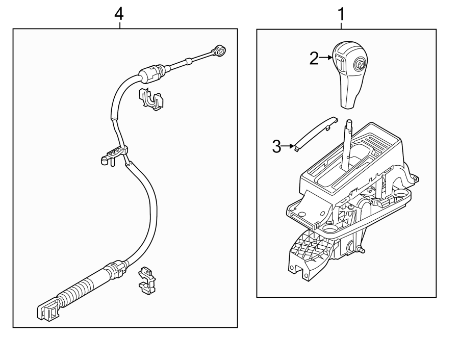 Ford Mustang Automatic Transmission Shifter Cable. Gear  