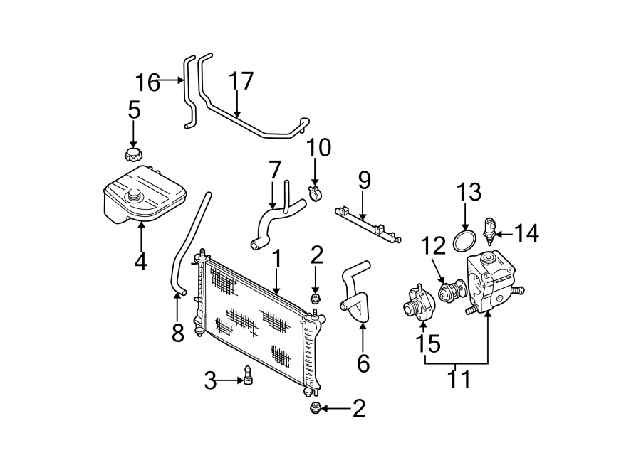 Ford Escape Thermostat. 2.0 LITER, DOHC ENGINE - XS4Z8592AC | Roesch