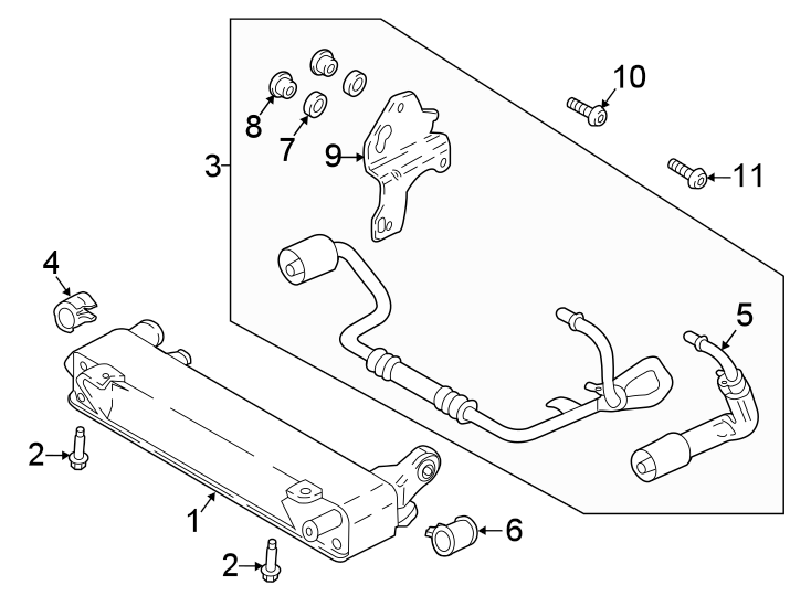 Ford F-150 Automatic Transmission Oil Cooler. SPEED, LITER, WTURBO