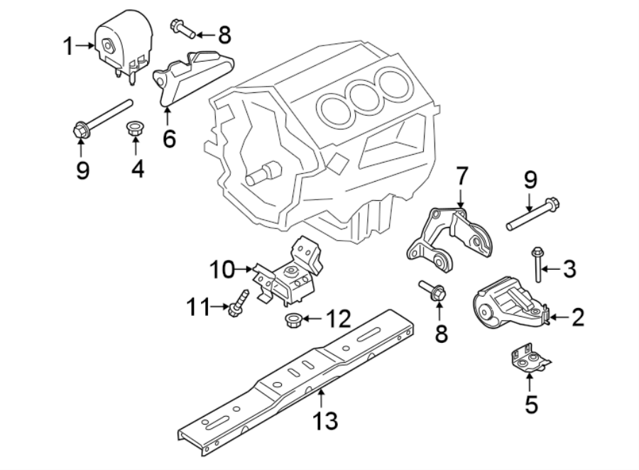 Ford F-150 Bracket. Mount. Support. 3.5 LITER W/TURBO 2017-20. Engine