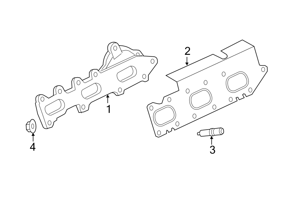 Ford F-150 Exhaust Manifold Gasket. WTURBO, Left, LITER - HL3Z9448B