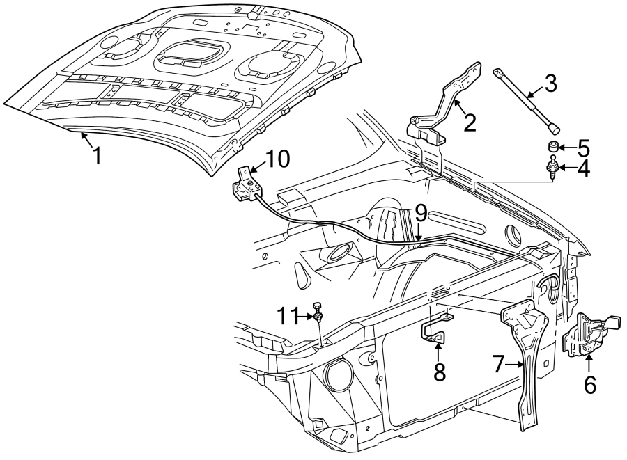 Hood Latch Assembly Diagram