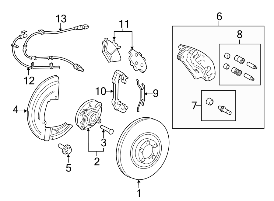 Ford Expedition Caliper. SUPPORT. Mount. 2WD. 4WD 7L1Z2B292A Roesch