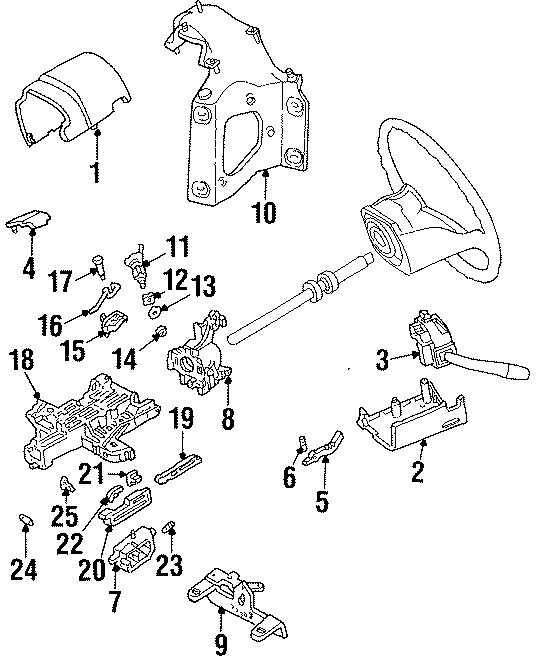 Ford Explorer Pin. Lock. Lever. Steering. Column - FODZ3F530A | Roesch ...