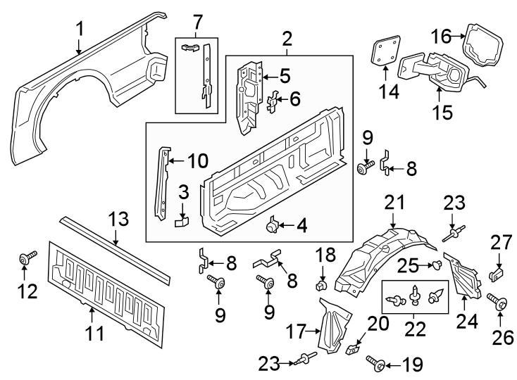 Ford Ranger Truck Bed Panel Reinforcement. CREW CAB. SUPER CAB ...