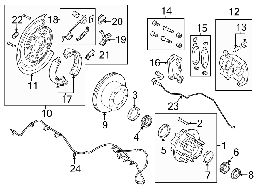 Ford F 250 Super Duty Parking Brake Assembly 8c3z2210a Roesch Ford