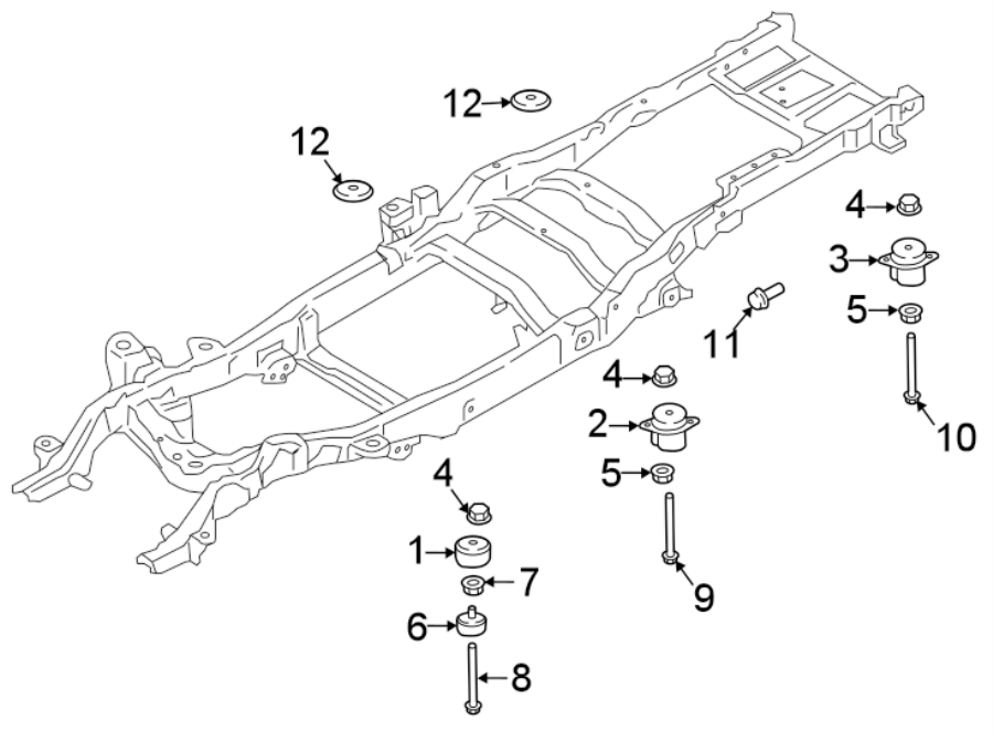 Ford F-350 Super Duty Body Mount Cushion - FL3Z5C036A | Roesch Ford ...