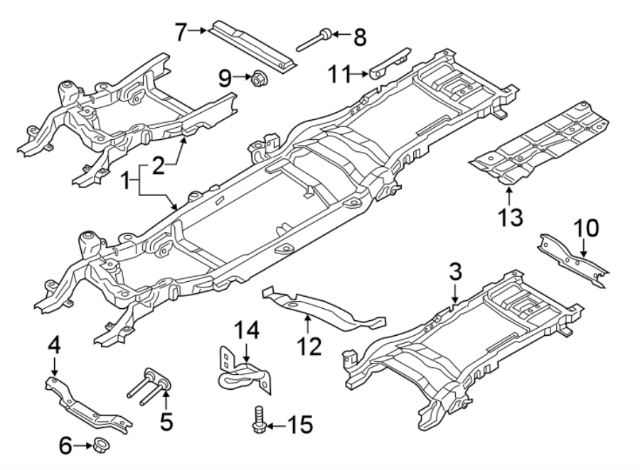 Ford F350 Super Duty Chassis Frame Reinforcement. CREW CAB