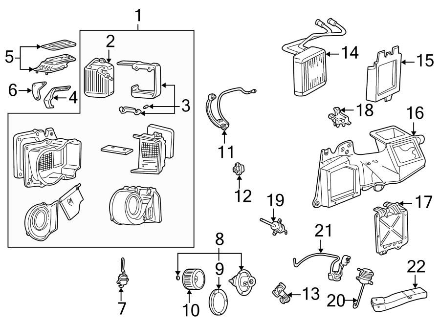 Ford F350 Super Duty Hvac system wiring harness. W/atc. W/o atc