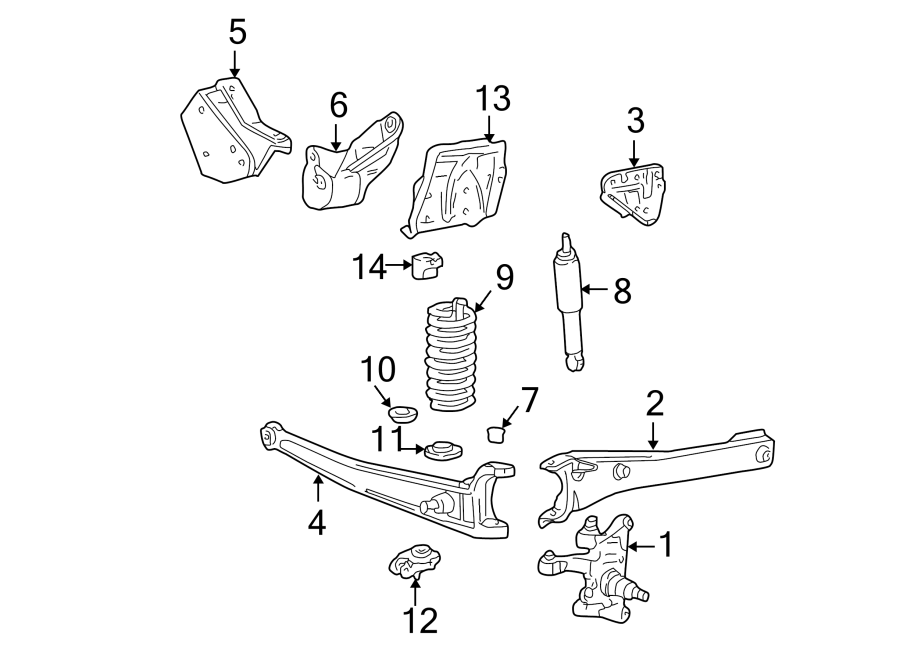 Ford F-450 Super Duty Beam Axle Bracket. 2WD. 2WD, TWIN I BEAM. W/O 4WD