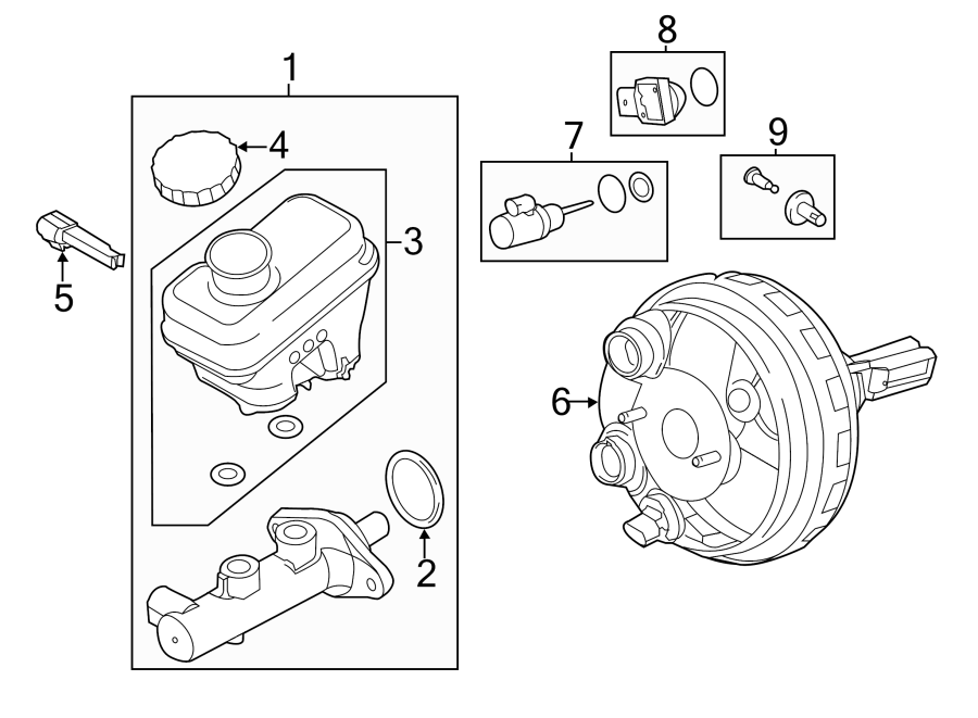 Ford Escape Brake Master Cylinder Reservoir. Replace 9M6Z2L454A