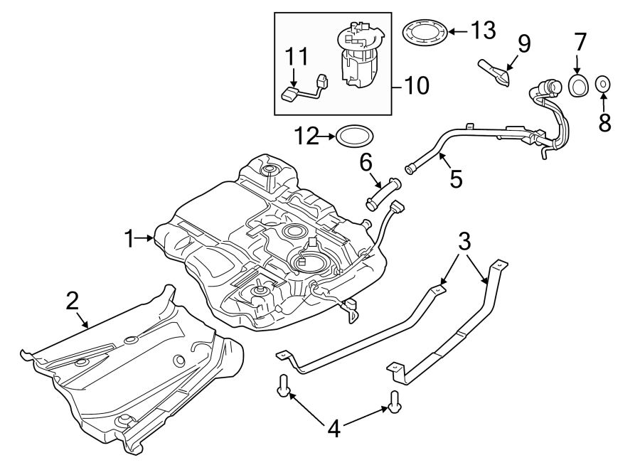 Ford Edge Electric Fuel Pump. SENDER AND PUMP ASSEMBLY. Electric Fuel