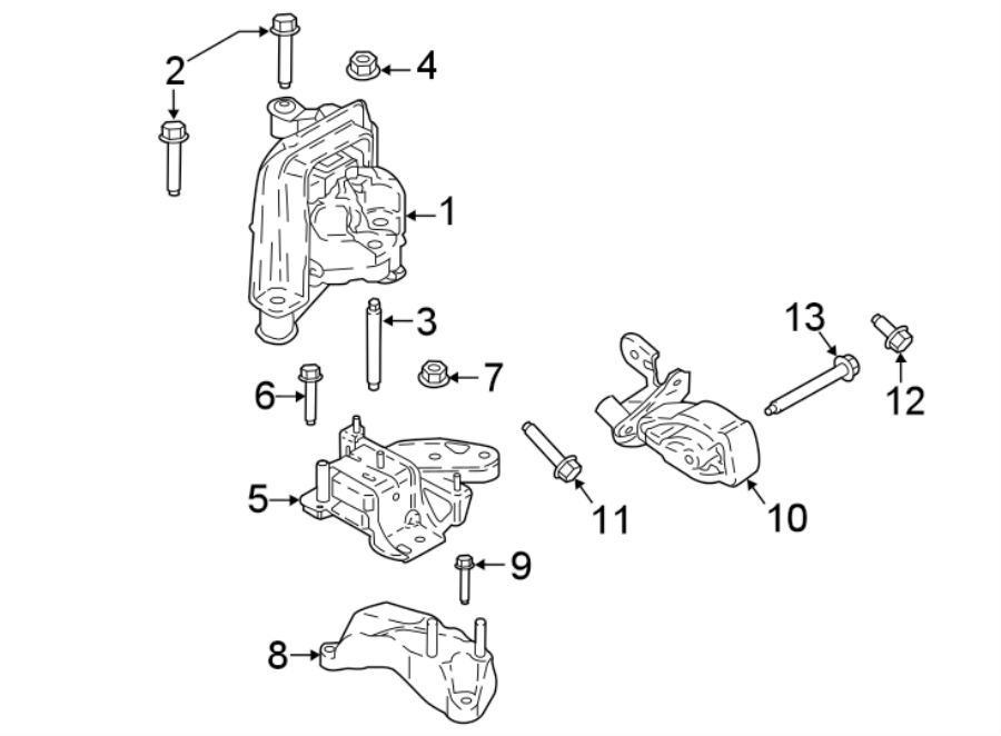 Ford EcoSport Engine Mount Bolt. 1.0 LITER. 2.0 LITER ...